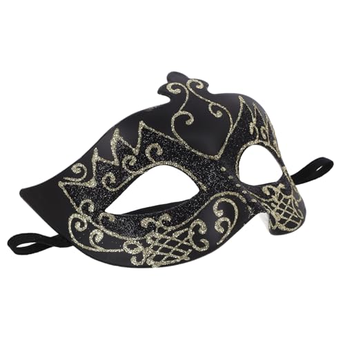 VICASKY Maske für Herren Leichte Halbgesichtsmaske mit Goldpulver für Halloween und Maskenbälle für Kostümpartys und Cosplay Auffälliges Design für Unvergessliche Auftritte von VICASKY
