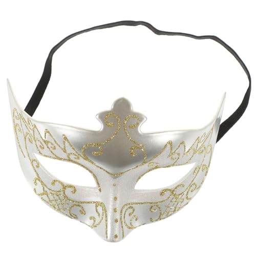VICASKY Maske für Maskerade und Halloween Halbgesichtsmaske für Männer aus Leichtem Kunststoff Handgefertigte Einzigartige Gold Design Maske für Kostümpartys und Cosplay von VICASKY