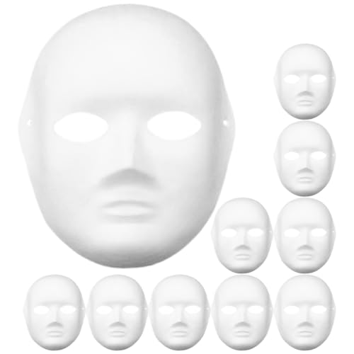 VICASKY Masken 10 Stück Weiße Pappmaché Maske Peking Oper Gesichts Make up Diy Rohling Handbemalte Männliche Und Weibliche Kindermasken 10 Stück 1 Set Weibliches Gesicht Bemalbarer Weißen Masken VICASKY Masken 10 Stück Weiße Pappmaché Maske Peking Oper Gesichts Make up Diy Rohling Handbemalte Männliche Und Weibliche Kindermasken 10 Stück 1 Set Weibliches Gesicht Bemalbarer Weißen Masken von VICASKY
