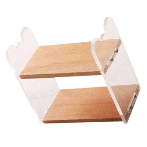 VICASKY Maßstab Holz Acryl Mini Möbel Aufbewahrungsregal DIY Modell für Puppenhaus Zubehör Geschenkidee VICASKY Maßstab Holz Acryl Mini Möbel Aufbewahrungsregal DIY Modell für Puppenhaus Zubehör Geschenkidee von VICASKY