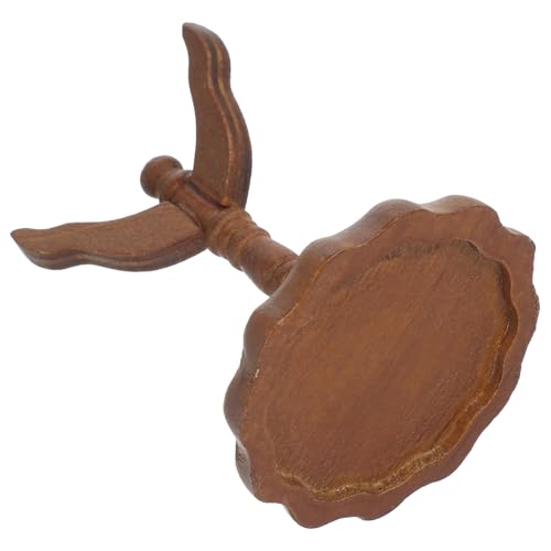 VICASKY Maßstab Holz Rundtisch Miniaturmöbel Dekoration Zubehör Wohnzimmer Figurine von VICASKY