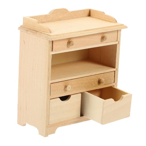 VICASKY Maßstab Holzregal DIY Puppenhaus Möbel Zubehör für Miniatur Landschaftsdekoration und Mini Haus Accessoires von VICASKY
