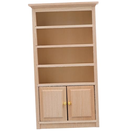 VICASKY Maßstab Puppenhaus Zubehör Realistisches Mini Holzregal mit Goldenem Griff Dekoratives Möbel für Puppenhaus Sammler und VICASKY Maßstab Puppenhaus Zubehör Realistisches Mini Holzregal mit Goldenem Griff Dekoratives Möbel für Puppenhaus Sammler und von VICASKY