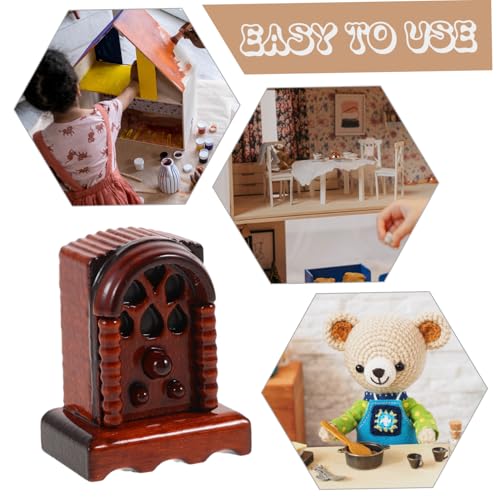 VICASKY Maßstab Retro Dollhouse Möbel Zubehör Vintage Design Robustes Holzspielzeug für Puppenhaus Dekoration und Foto Requisiten von VICASKY