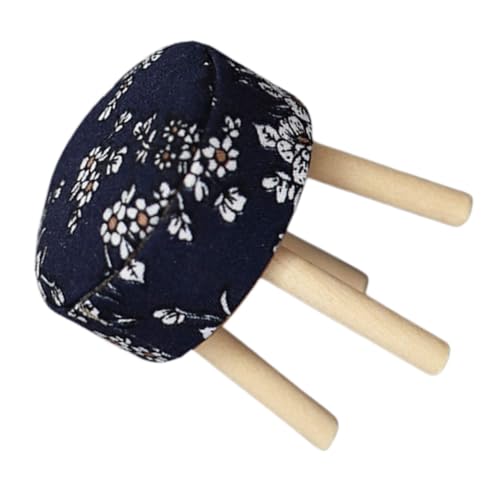 VICASKY Puppenhausstuhl Runder Minihocker Im Maßstab Holzhocker Für Miniaturmöbel Kompatibel Mit Puppenhausartikel Für Küche Und Wohnzimmer Miniaturstuhl Für Sammler von VICASKY