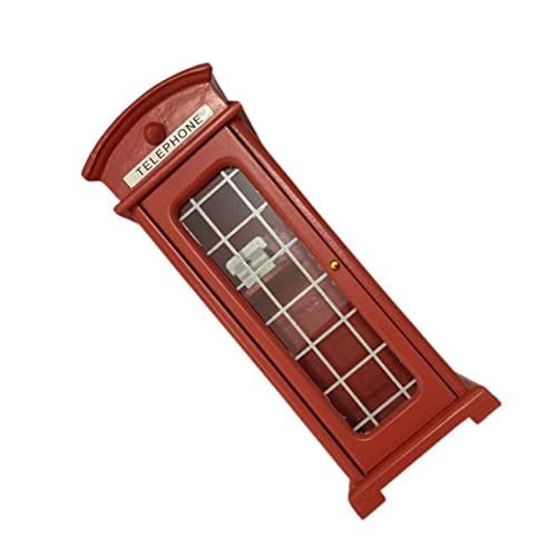 VICASKY Maßstab aus Langlebigem Material Detailreiche Mikro Szene Dekoration für Puppenhaus Schreibtisch und Handgefertigte Miniaturwelten Realistische Mini Phone Booth Deko von VICASKY