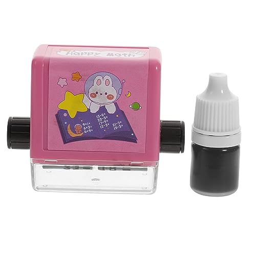 VICASKY Mathe Stempel Roller Mathe Lehr Roller Stempel Namensstempel Mathe Roller Lernstempel Roller Mathe Stempel Roller Lehrstempel Mathe Übungsstempel Tragbarer Mathe Stempel von VICASKY