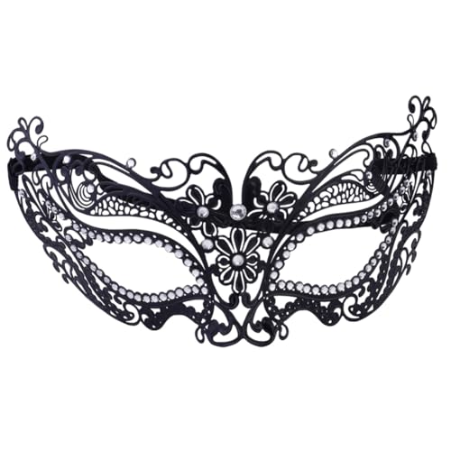 VICASKY Metallic Strass Maske Halloween Party Maskerade Glänzende Gesichtsbedeckung Erwachsene Kostüm Zubehör Langlebig und Auffällig für Karneval und Tanzveranstaltungen von VICASKY