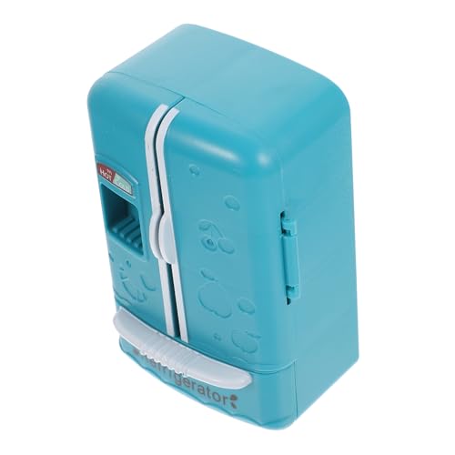 VICASKY Mikrokühlschrank Modellspielzeug Spielzeugkühlschrank Miniaturkühlschrank Zum Basteln Abs Blau von VICASKY