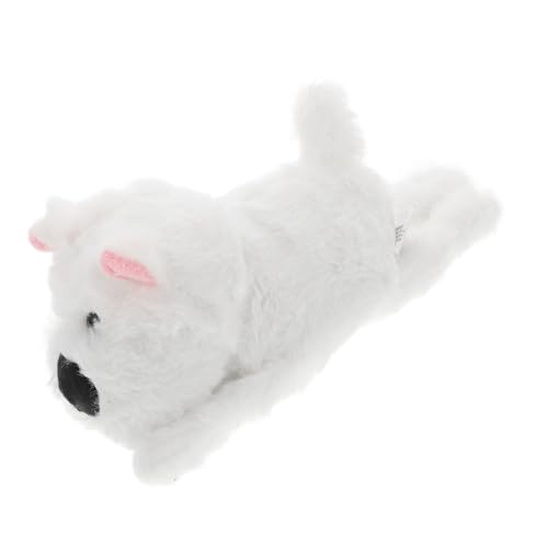 VICASKY Milchhundpuppe Handgelenkband mit Hundemotiv Schlapparmband -Slap-Armbänder kleine Kuscheltiere Tier-Snap-Armband Armband Plüsch Party-Requisite PP Baumwolle Weiß von VICASKY