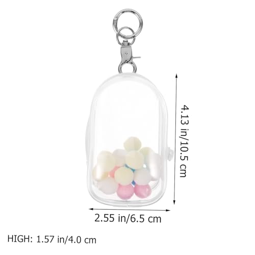 VICASKY Mini Doll Storage Bag mit Reißverschluss Transparente Aufbewahrungstasche für Mini Figuren und Puppen Robuster Organizer mit Schlüsselanhänger Tragbare Vitrine für Puppenhaus VICASKY Mini Doll Storage Bag mit Reißverschluss Transparente Aufbewahrungstasche für Mini Figuren und Puppen Robuster Organizer mit Schlüsselanhänger Tragbare Vitrine für Puppenhaus von VICASKY