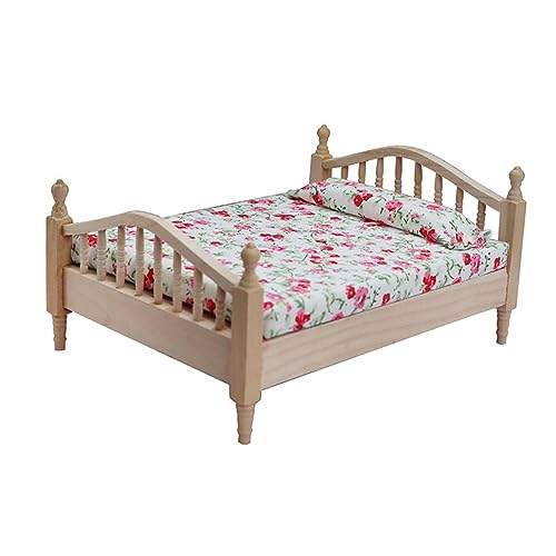 VICASKY Mini-Doppelbett Puppenhausmöbel für kleines Heimdekoration kinderzimmer kinderspielzeug Miniaturmöbel für kleine Häuser Dekoration für Puppenhaus Stoff VICASKY Mini-Doppelbett Puppenhausmöbel für kleines Heimdekoration kinderzimmer kinderspielzeug Miniaturmöbel für kleine Häuser Dekoration für Puppenhaus Stoff von VICASKY