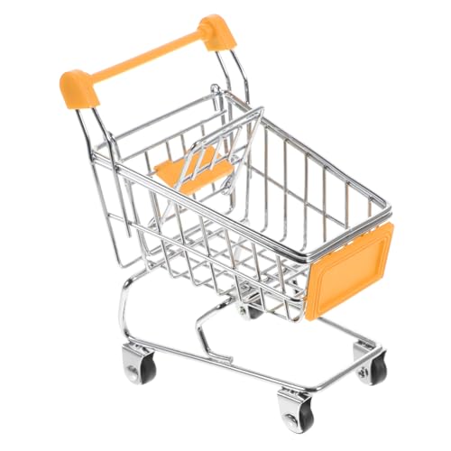 VICASKY Mini Einkaufswagen Aufbewahrungskorb Kleiner Einkaufswagen Kleine Gegenstände Einkaufswagen Dekoration Kleine Krücken Dekoration Autolecks Teppichband Klebemasse Mini von VICASKY
