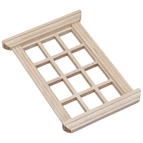 VICASKY Mini-Fenstermodell Miniaturhaus Fensterrahmen Holzfenster für Miniaturhäuser Fee Mein Leben Puppenmöbel Miniaturmöbel Puppenhaus-Layout winziges Fensterrahmendekor VICASKY Mini-Fenstermodell Miniaturhaus Fensterrahmen Holzfenster für Miniaturhäuser Fee Mein Leben Puppenmöbel Miniaturmöbel Puppenhaus-Layout winziges Fensterrahmendekor von VICASKY