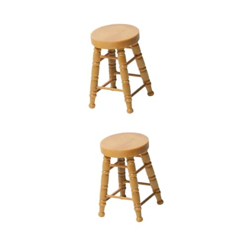 VICASKY Mini Hocker Aus Holz Für Puppenhaus Rundes Hockermodell Mini Möbel Puppenhaus Zubehör Für Kreative Spielwelten VICASKY Mini Hocker Aus Holz Für Puppenhaus Rundes Hockermodell Mini Möbel Puppenhaus Zubehör Für Kreative Spielwelten von VICASKY