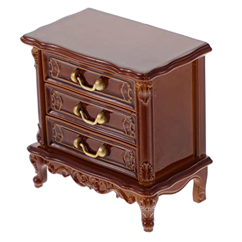 VICASKY Mini Kommode Dekorativer Kleiner Schrank Mini Möbelzubehör Miniaturmöbel Modellvitrine Mini Puppenhauszubehör Mini Zubehör Abs von VICASKY