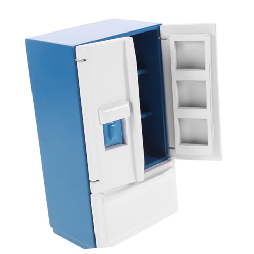 VICASKY Mini Kühlschrank Blaues Holz Miniatur Kühlschrank Ornament Mini Kühlschrank Puppenhaus Teppich VICASKY Mini Kühlschrank Blaues Holz Miniatur Kühlschrank Ornament Mini Kühlschrank Puppenhaus Teppich von VICASKY