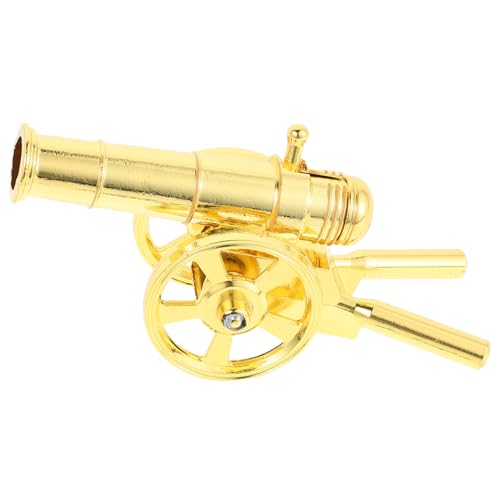 VICASKY Mini Metallkanone Dekorative Sammlerfigur Vintage Kanonen Modell Metallstatue Desktop Ornament für Lernspiel und Historische Raumszene von VICASKY