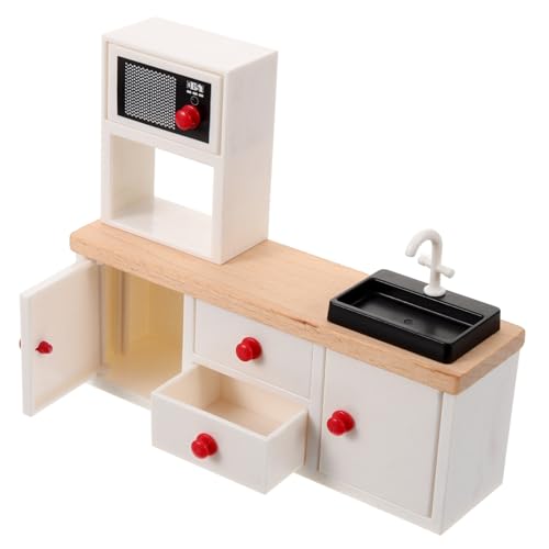 VICASKY Mini-Möbel holzmöbel holzspielzeug Miniaturmöbel puppenstubenmöbel Puppenhaus-Miniaturen Puppenhaus-Küche spülbecken waschbecken Miniaturschrank Mikroszenenverzierung hölzern Weiß VICASKY Mini-Möbel holzmöbel holzspielzeug Miniaturmöbel puppenstubenmöbel Puppenhaus-Miniaturen Puppenhaus-Küche spülbecken waschbecken Miniaturschrank Mikroszenenverzierung hölzern Weiß von VICASKY