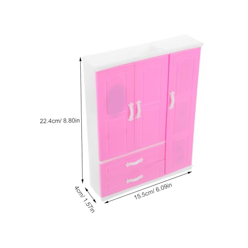 VICASKY Mini Princess Garderobe Mini-kleiderschrank Möbel Für Puppenhaus Schrank Für Puppe Stellen Sie Sich Vor Sie Requisiten Puppenhausschrank Rosa Plastik VICASKY Mini Princess Garderobe Mini-kleiderschrank Möbel Für Puppenhaus Schrank Für Puppe Stellen Sie Sich Vor Sie Requisiten Puppenhausschrank Rosa Plastik von VICASKY