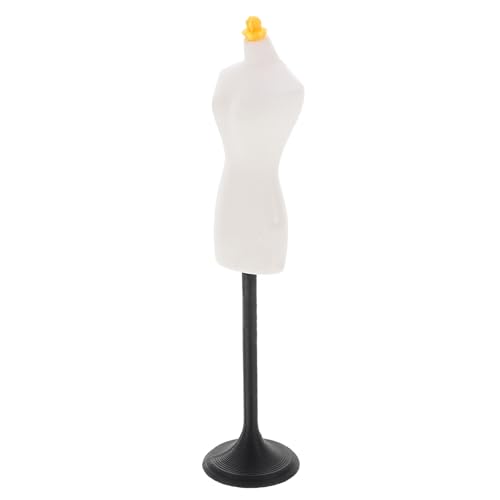 VICASKY Mini Puppen Mannequin Ständer Weiß Vielseitiger Kleiderständer für Puppenhaus Dekoration Tragbar und Stabil für Kinderbekleidungsdesign und Schmuckpräsentation von VICASKY