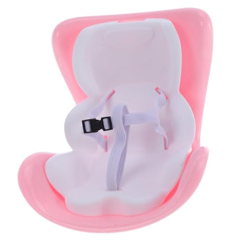 VICASKY Mini Puppenautositz Hellrosa Sicherer Autositz für Puppen Einfache Montage Vielseitiges Zubehör für Zuhause und Reise Niedliche Autoinnenraum Dekoration von VICASKY