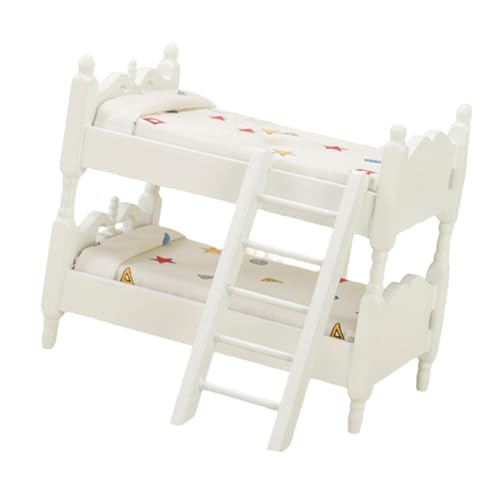 VICASKY Mini Puppenhaus Etagenbett aus Miniatur Doppelstockbett Stilvolles Puppenmöbel Zubehör Vielseitig Kompatibel mit Mini Puppen und Einfach zu Montieren und Pflegen VICASKY Mini Puppenhaus Etagenbett aus Miniatur Doppelstockbett Stilvolles Puppenmöbel Zubehör Vielseitig Kompatibel mit Mini Puppen und Einfach zu Montieren und Pflegen von VICASKY