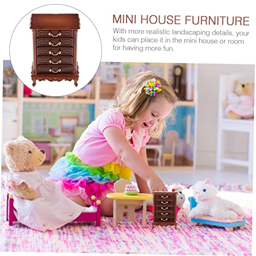 VICASKY Mini Puppenhaus Schrank Holz Miniatur Kabinett Möbel Zubehör für DIY Mini Haus von VICASKY
