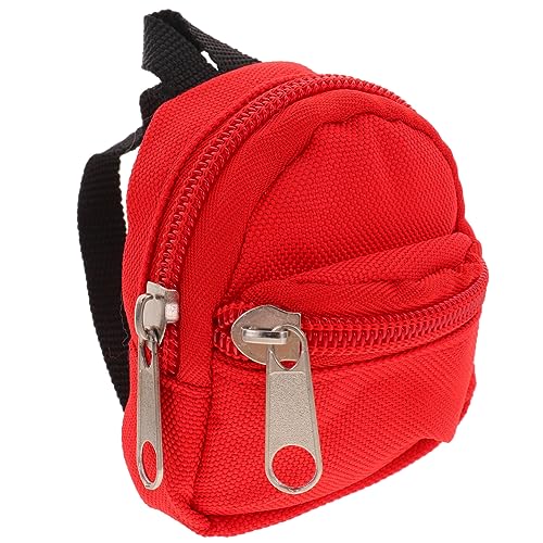 VICASKY Mini Puppenrucksack aus Polyester für Puppenhaus Dekoration Stabil und Langlebig für Schlafzimmerdeko und Puppenzubehör Vielseitig Einsetzbar Rote Farbvariante VICASKY Mini Puppenrucksack aus Polyester für Puppenhaus Dekoration Stabil und Langlebig für Schlafzimmerdeko und Puppenzubehör Vielseitig Einsetzbar Rote Farbvariante von VICASKY