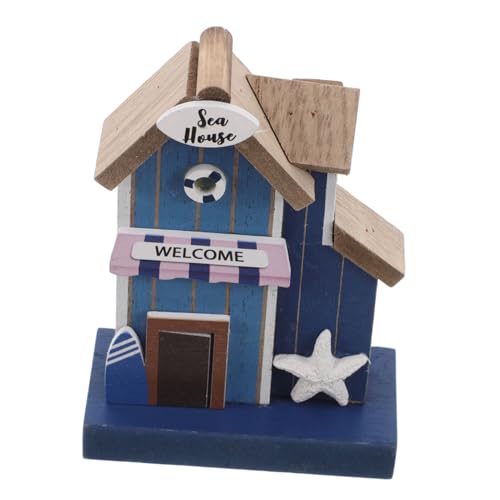 VICASKY Mini Requisiten Mini Puppenhaus Set Strandtaschenanhänger Miniatur Strandzubehör Zum Basteln Strand Tablett Leuchtturm Figur Nautische Badezimmer Dekoration von VICASKY