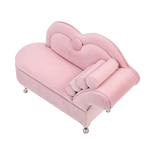 VICASKY Puppenhaus-mini-Sofa-Modell Bezaubernde Miniatur-wohnzimmermöbel Mini-hausbedarf Realistisches Design Für Die Mini-zimmerdekoration Von Jungen Und Mädchen von VICASKY
