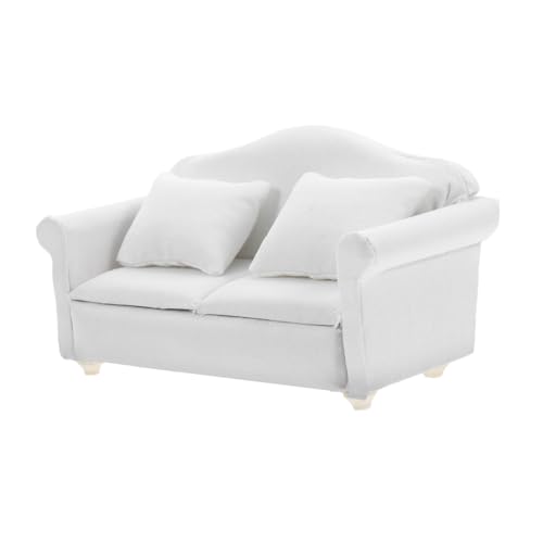 VICASKY Mini Sofa für Puppenhaus Miniatur Sofamodell für Dekoration Stoff Sofa für Mini Zimmer für Miniaturmöbel von VICASKY