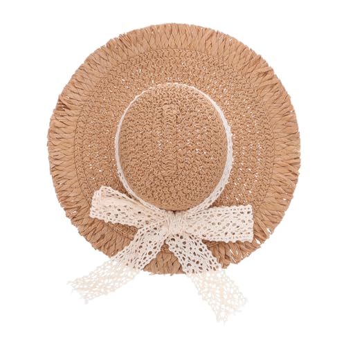 VICASKY Mini Strohhut Miniatur Woven Craft Hat mit Zarter Spitzenbandverzierung Kompakte für Puppen Haustiere und DIY Bastelprojekte Vielseitiges Accessoire für Puppenhaus Dekoration VICASKY Mini Strohhut Miniatur Woven Craft Hat mit Zarter Spitzenbandverzierung Kompakte für Puppen Haustiere und DIY Bastelprojekte Vielseitiges Accessoire für Puppenhaus Dekoration von VICASKY