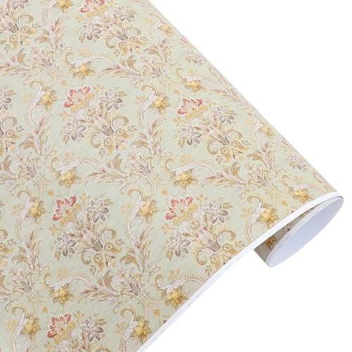 Tapete Puppenhaus 1blatt Selbstklebend Mini Wandsticker Für Dekoration Realistische Wandverkleidung Wohnzimmer Und Schlafzimmer DIY Zubehör helles rot gemischten Blumenmuster von VICASKY