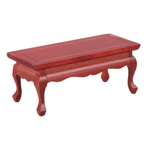 VICASKY Mini Tisch Aus Massivholz Für Puppenhaus Rot Miniatur Möbel Modell Für Puppenhaus Dekoration Puppenmöbel VICASKY Mini Tisch Aus Massivholz Für Puppenhaus Rot Miniatur Möbel Modell Für Puppenhaus Dekoration Puppenmöbel von VICASKY