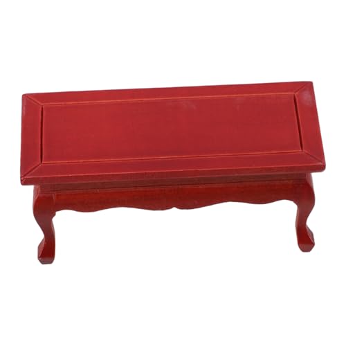 VICASKY Mini Tisch Modell aus für Puppenhaus Roter Couchtisch für Puppenmöbel Zubehör zur Dekoration und Harmonisierung im Spielumfeld VICASKY Mini Tisch Modell aus für Puppenhaus Roter Couchtisch für Puppenmöbel Zubehör zur Dekoration und Harmonisierung im Spielumfeld von VICASKY