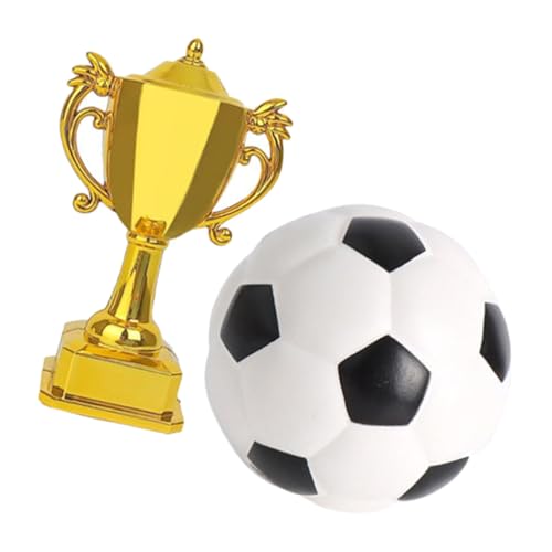 VICASKY Mini-fußballtrophäe Spielzeug 2er-Set Kunststoff Auszeichnung Miniatur-fußball Für Puppenhaus-Dekorationen VICASKY Mini-fußballtrophäe Spielzeug 2er-Set Kunststoff Auszeichnung Miniatur-fußball Für Puppenhaus-Dekorationen von VICASKY
