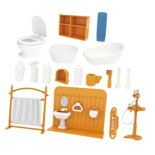 VICASKY Miniatur Puppenhaus Badezimmer Set 1 Set Aus öbeln Für Badezimmer Zubehör Für Fantasievolles Mit Miniatur Badewanne Und Toilette VICASKY Miniatur Puppenhaus Badezimmer Set 1 Set Aus öbeln Für Badezimmer Zubehör Für Fantasievolles Mit Miniatur Badewanne Und Toilette von VICASKY