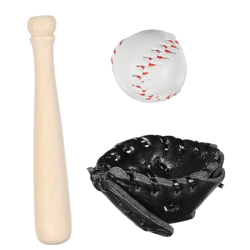 VICASKY Miniatur Baseball DIY Bastelset Teilig Baseballschläger Handschuh Ball aus PU Holz Miniatur Puppenhaus Dekoration für Selbergestalten und VICASKY Miniatur Baseball DIY Bastelset Teilig Baseballschläger Handschuh Ball aus PU Holz Miniatur Puppenhaus Dekoration für Selbergestalten und von VICASKY