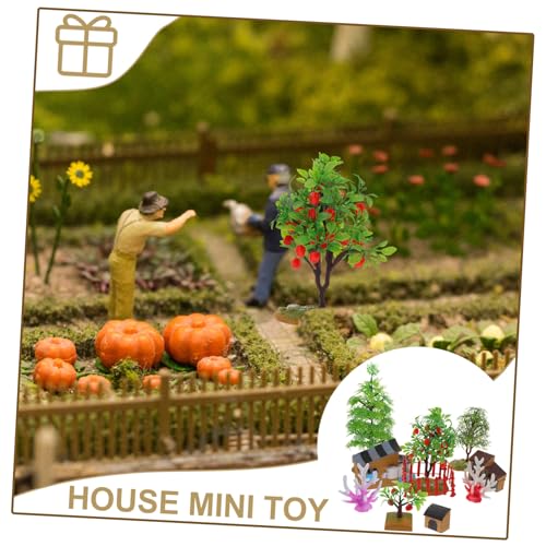 VICASKY Miniatur Haus Farm Modellset Handliches DIY für Detailreiche Miniatur Bauernhof Dekoration für Gartenlandschaft Mikroszene und Kreative Bastelprojekte von VICASKY