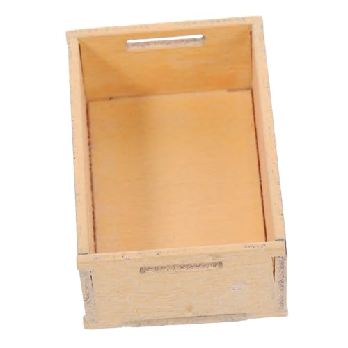 VICASKY Miniatur Holz Aufbewahrungskorb Puppenhaus Dekoration Rustikal Farbton Mini Doll House Zubehör für Realistische Szenengestaltung und DIY Modellbau von VICASKY
