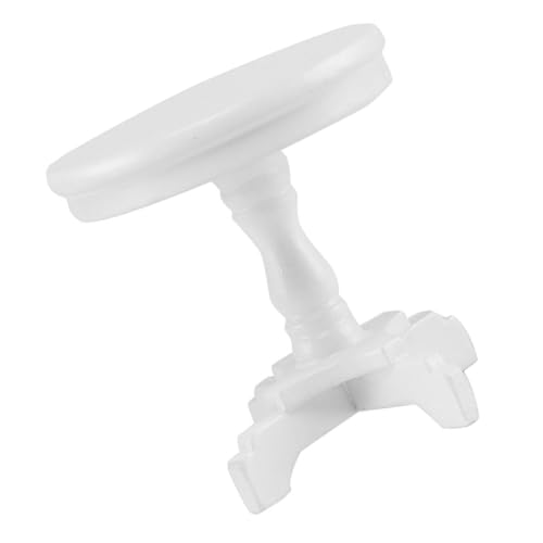 VICASKY Miniatur Holz Beistelltisch Runde Form Puppenhaus Zubehör Weiß Dekoration für Wohnzimmer und Spielhaus DIY Kreativitätsfördernd VICASKY Miniatur Holz Beistelltisch Runde Form Puppenhaus Zubehör Weiß Dekoration für Wohnzimmer und Spielhaus DIY Kreativitätsfördernd von VICASKY