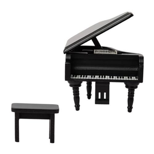 VICASKY Miniatur Holz Klavier Modell Puppenhaus Möbel Dekoration Langlebig Realistisch Schwarz für Mini Haus Zubehör DIY VICASKY Miniatur Holz Klavier Modell Puppenhaus Möbel Dekoration Langlebig Realistisch Schwarz für Mini Haus Zubehör DIY von VICASKY