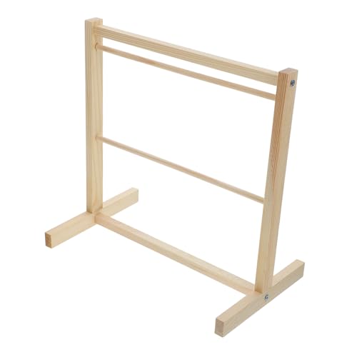 VICASKY Miniatur Kleiderständer aus Holz Stabiler Puppenkleiderständer Einfach Montierbarer Mini Garderobenständer für Puppenhaus Vielseitig Einsetzbar für Puppenkleidung und Doll VICASKY Miniatur Kleiderständer aus Holz Stabiler Puppenkleiderständer Einfach Montierbarer Mini Garderobenständer für Puppenhaus Vielseitig Einsetzbar für Puppenkleidung und Doll von VICASKY