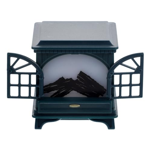VICASKY Miniatur Leuchtender Kamin Modell aus Langlebigem Kunststoff Puppenhaus Möbel Zubehör Dekorativer Miniatur Ofen für Puppenhaus Perfektes für Mini Haus Deko Fans von VICASKY