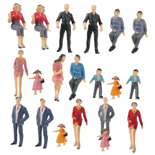 VICASKY Realistische Miniatur- -Requisiten – 20 Bemalte Figuren Für Modelllandschaften von VICASKY