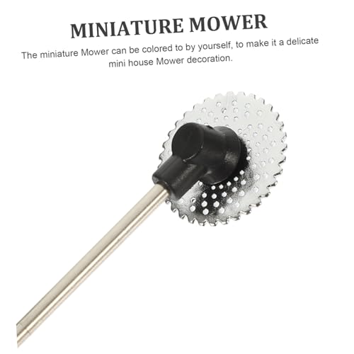 VICASKY Miniatur PVC Rasenmäher Modell Orange Realistische Gartenwerkzeug Deko für Puppenhaus Leichtes Kompaktes Mini Gartenzubehör für Detailreiche Haus und Gartenszenen von VICASKY