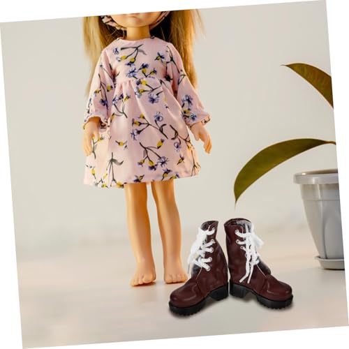 VICASKY Miniatur Puppen Stiefel Doll Boots Langlebige Sichere Puppenschuhe Glatte Kanten für DIY Puppenkostüme und Mini House Decor Fördert Kreativität und Eltern Junge Mädchen von VICASKY
