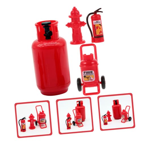 VICASKY Miniatur Puppenhaus Feuerwehr Kleines Feuerlöscher Modell Realistische Miniatur Gasflasche Detailreiches Puppenhaus Zubehör Platzsparend Dekorativ und Fotorequisiten von VICASKY