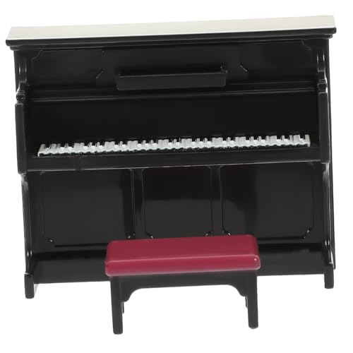 VICASKY Miniatur Puppenhaus Klavier Modell aus Schwarzem Kunststoff mit Hocker und Notenständer Dekoratives Mini Piano für Puppenmöbel Miniatur Dekoration VICASKY Miniatur Puppenhaus Klavier Modell aus Schwarzem Kunststoff mit Hocker und Notenständer Dekoratives Mini Piano für Puppenmöbel Miniatur Dekoration von VICASKY